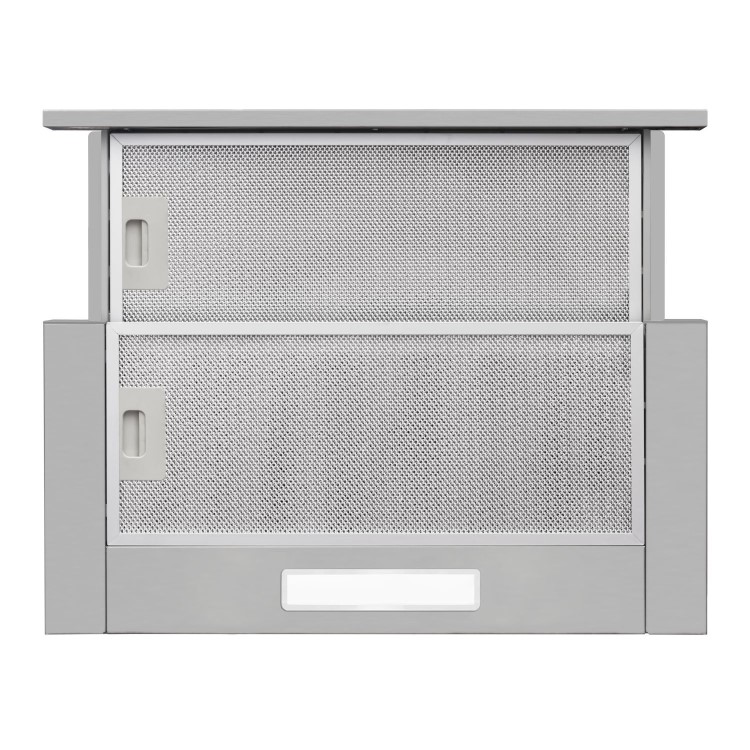 CDA 60cm Telescopic Canopy Cooker Hood - Silver
