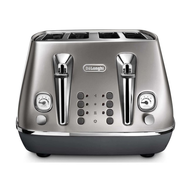 Delonghi CTI4003.S Distinta Four Slice Toaster - Silver