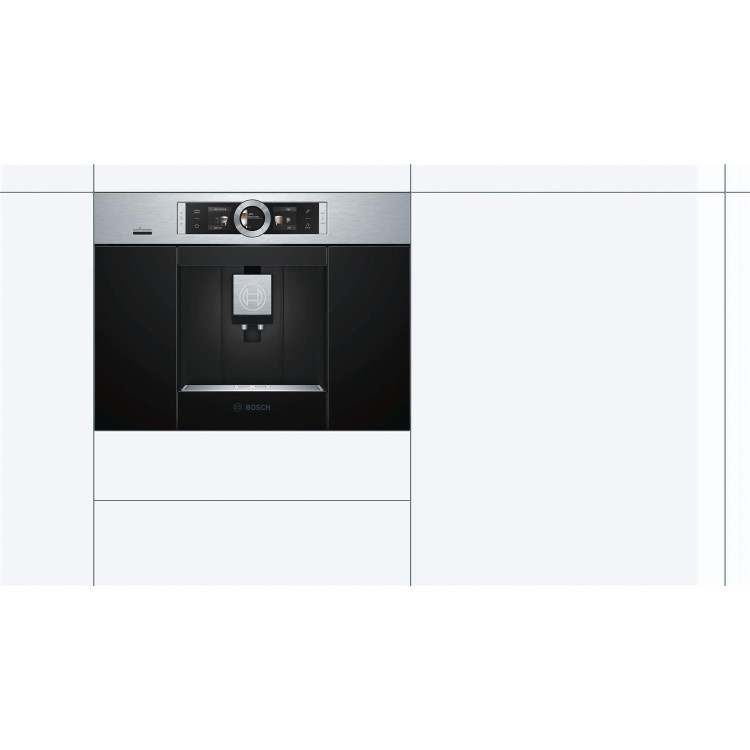 Bosch Series 8 Automatic Built-In Bean to Cup Coffee Machine - Stainless Steel