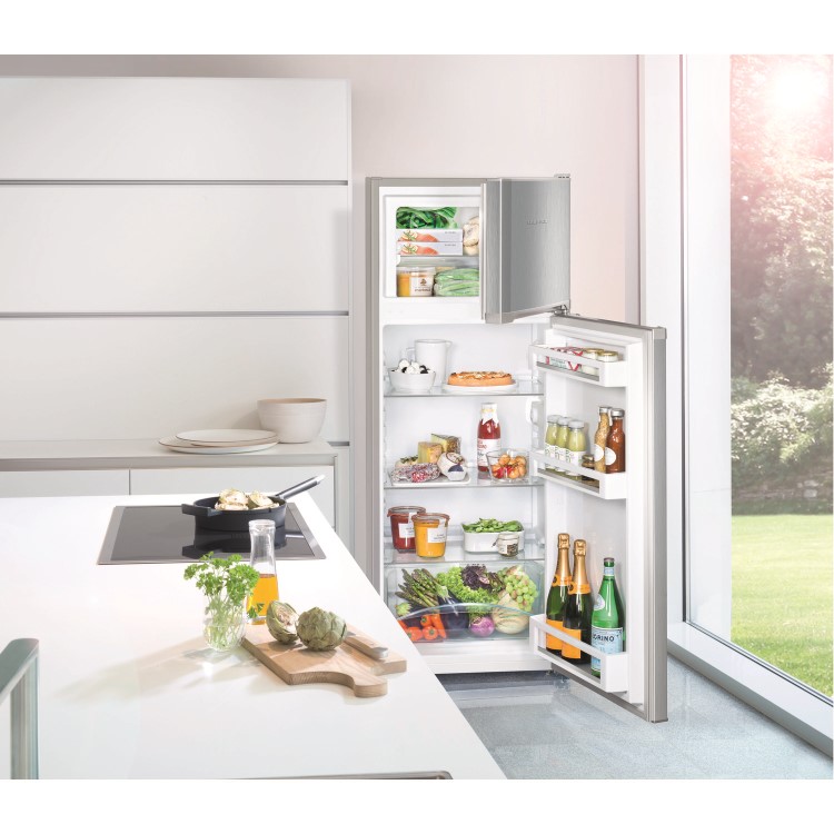 Refurbished Liebherr CTel2531 Freestanding 233 Litre 80/20 Fridge Freezer Stainless Steel