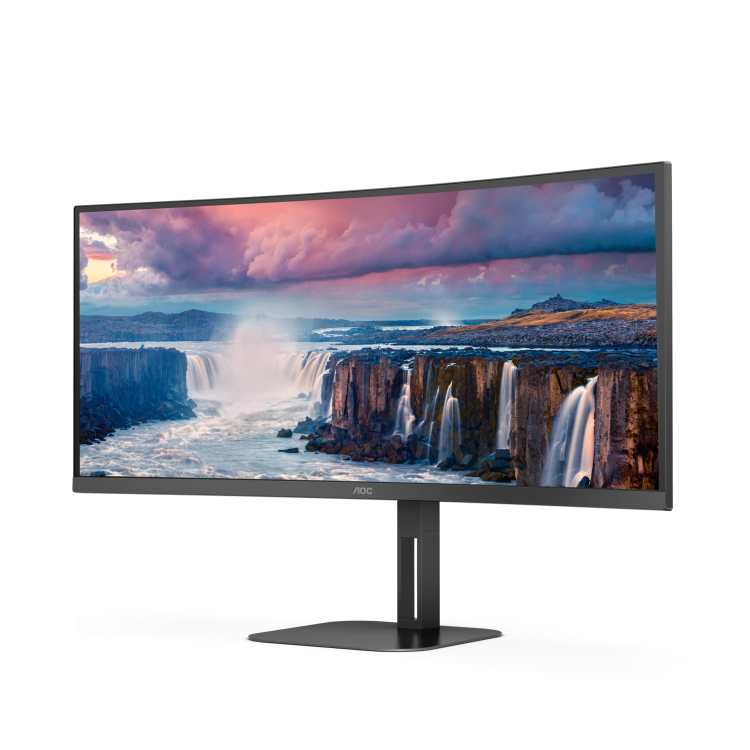 AOC CU34V5C/BK 34" WQHD 1ms 100Hz USB-C Curved Monitor