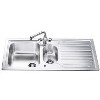 Smeg CUR150 Cucina 1.5 Bowl Reversible Drainer Stainless Steel Sink