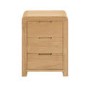 Curved Oak Modern 3 Drawer Bedside Table - Julian Bowen