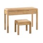 Julian Bowen Curve Oak 2 Drawer Dressing Table & Stool
