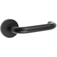 Internal Matt Black Lever Door Handle with Latch and Hinges Pack - 75mm Latch - Curone - XL Joinery