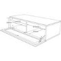Refurbished MDA Designs Curve 1000 Black TV Cabinet up to 50 inch
