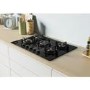 Candy CVW7BB 75cm 5 Burner Gas Hob - Black