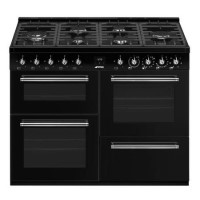 Smeg Concert 110cm Dual Fuel Range Cooker - Black