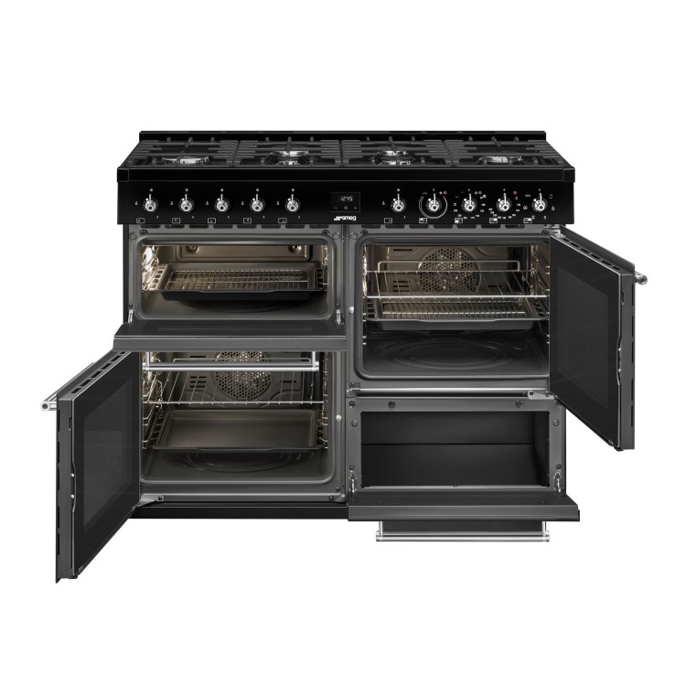 Smeg Concert 110cm Dual Fuel Range Cooker - Black