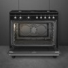 Smeg CX91GMBL Concert 90cm Dual Fuel Range Cooker Black