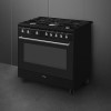 Smeg CX91GMBL Concert 90cm Dual Fuel Range Cooker Black