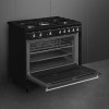 Smeg CX91GMBL Concert 90cm Dual Fuel Range Cooker Black