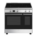 CX92IM Smeg 90cm Electric Induction Cooker - Stainless Steel