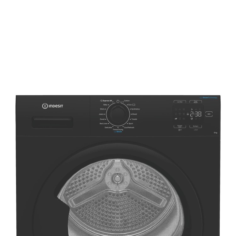 Indesit 9kg Heat Pump Dryer - Black