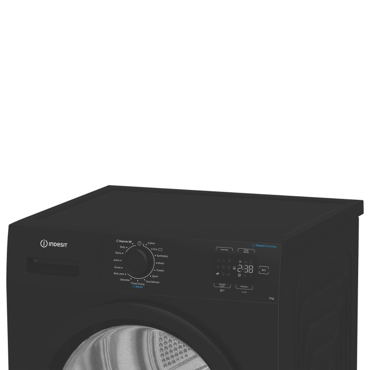 Indesit 9kg Heat Pump Dryer - Black