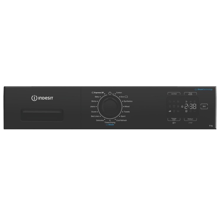 Indesit 9kg Heat Pump Dryer - Black