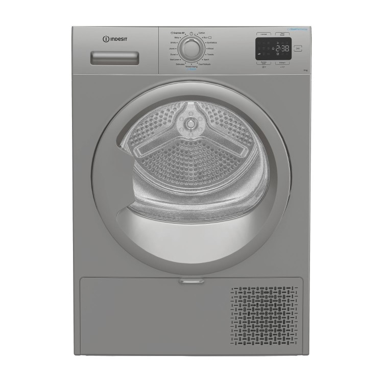 Indesit 9kg Heat Pump Dryer - Silver