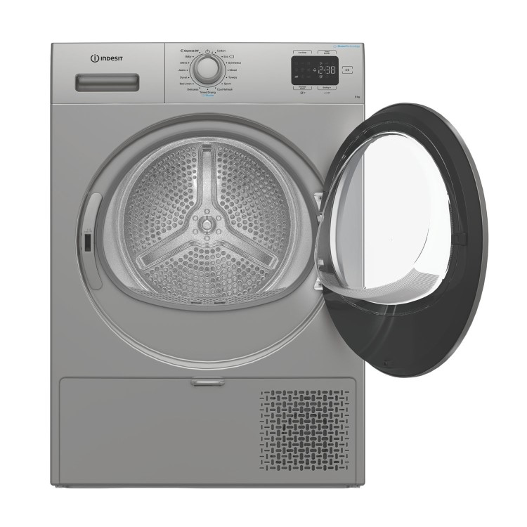 Indesit 9kg Heat Pump Dryer - Silver