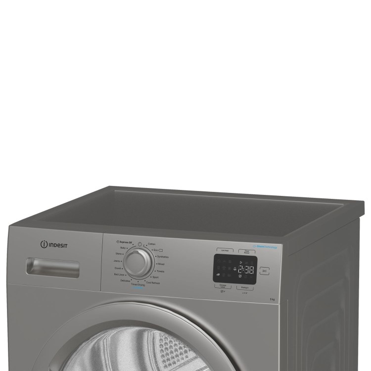 Indesit 9kg Heat Pump Dryer - Silver