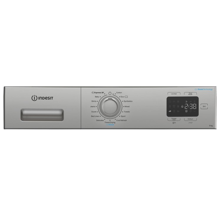 Indesit 9kg Heat Pump Dryer - Silver