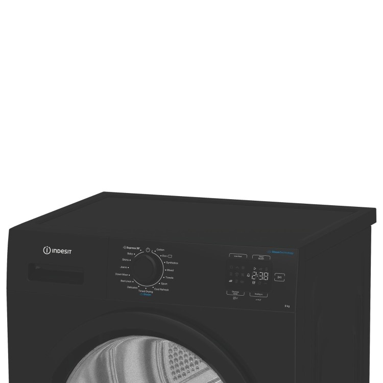 Indesit 8kg Heat Pump Tumble Dryer - Black