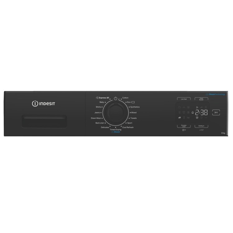 Indesit 8kg Heat Pump Tumble Dryer - Black