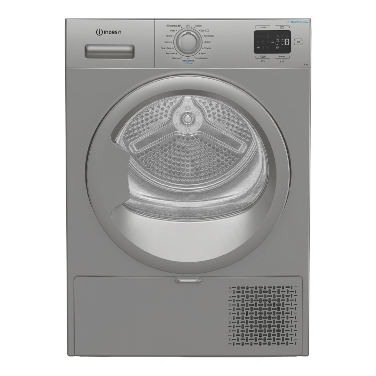 Indesit 8kg Heat Pump Tumble Dryer - Silver