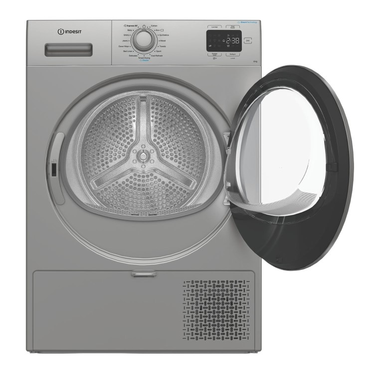 Indesit 8kg Heat Pump Tumble Dryer - Silver