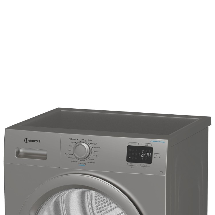 Indesit 8kg Heat Pump Tumble Dryer - Silver