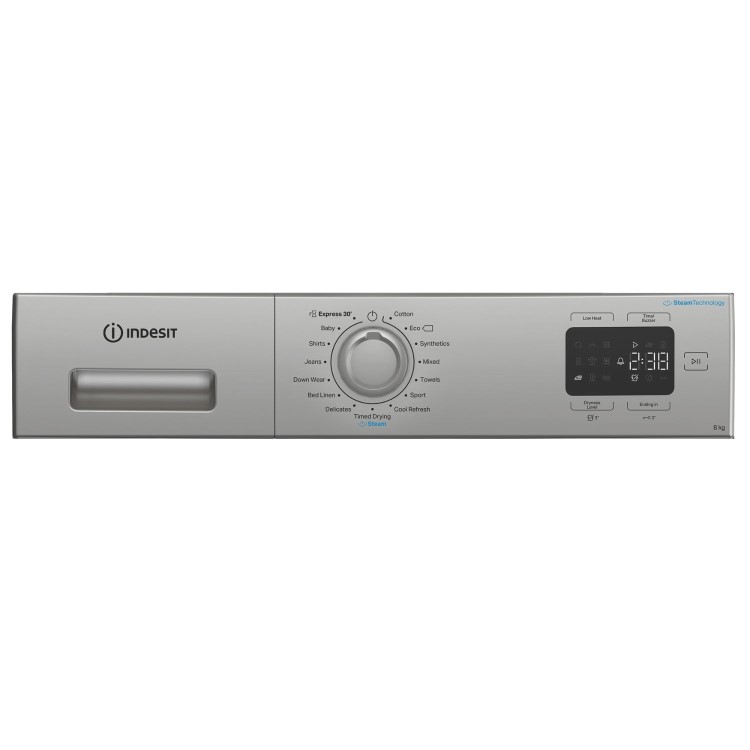 Indesit 8kg Heat Pump Tumble Dryer - Silver