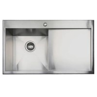 Taylor & Moore Single Bowl Right Hand Drainer Stainless Steel Kitchen Sink