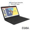 CODA 1.1 Intel Celeron N3350 4GB 64GB eMMC 11.6 Inch FHD Windows 10 S Laptop Includes 1 Year Office 365