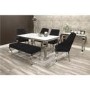 Pair of Black Velvet Dining Chairs with Chrome Legs - Vida Living Cassia
