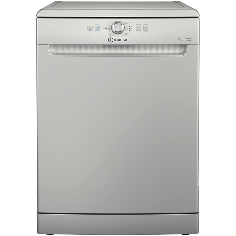 Refurbished Indesit Fast&Clean D2FHK26SUK 14 Place Freestanding Dishwasher Silver