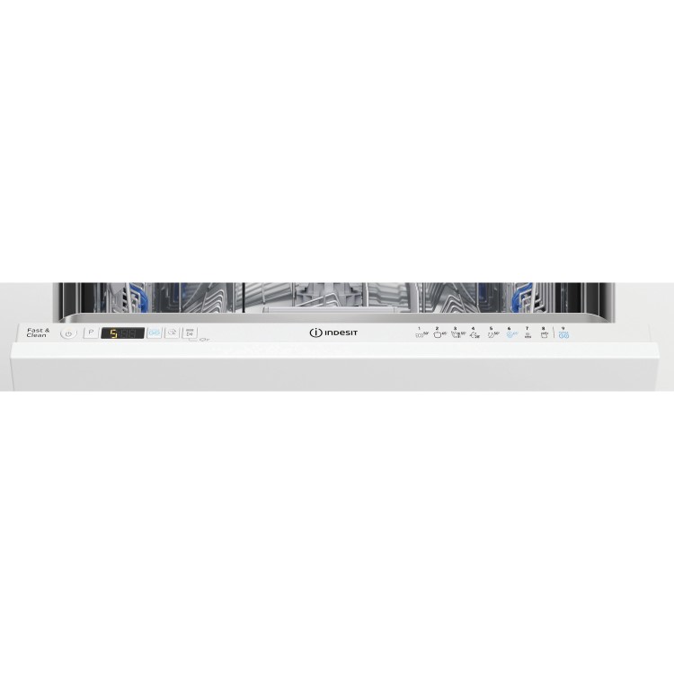 Indesit Push&Go Integrated Dishwasher - White control panel