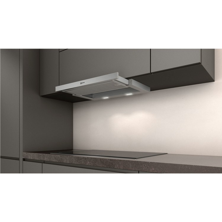 Neff N50 Telescopic 60cm Canopy Cooker Hood - Silver