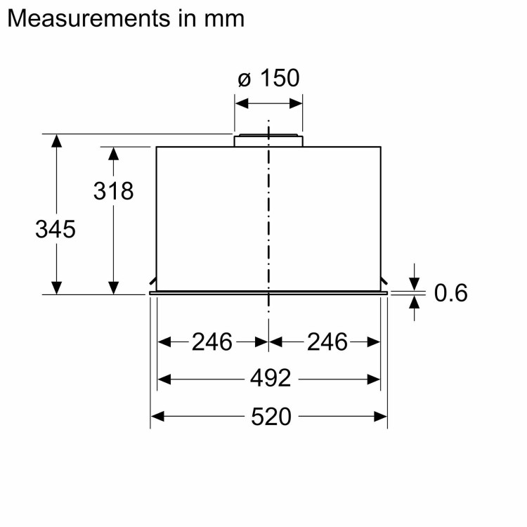 Neff N70 52cm Canopy Cooker Hood - Black