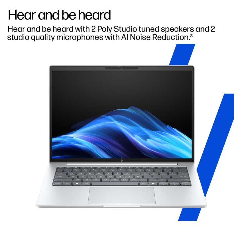 HP EliteBook 8 G1i Next Gen AI Wolf Pro Security Edition Copilot+ Intel Core Ultra 7 256V 16GB RAM 14 Inch Windows 11 Pro Laptop