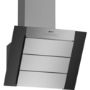 Refurbished Neff D85IBE1S0B 80cm Angled Cooker Hood With Perimeter Extraction Stainless Steel With Black Glass
