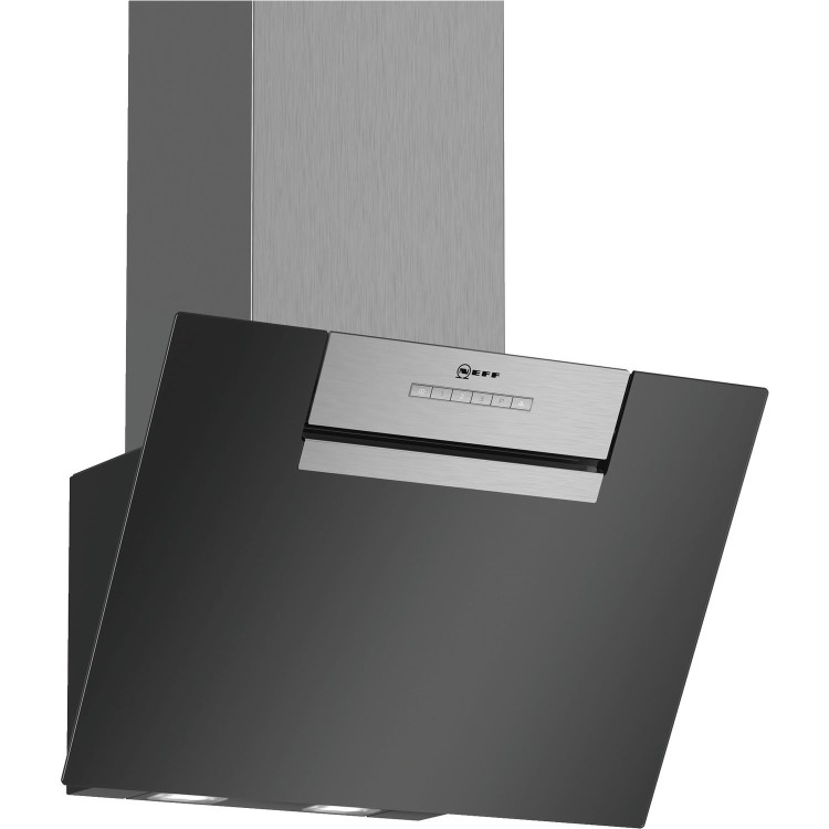 Refurbished Neff N30 D65IEE1S0B 60cm Angled Cooker Hood Black