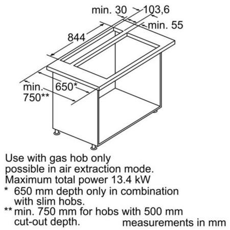 Refurbished Neff D95DAP8N0B Downdraft Cooker Hood - Black