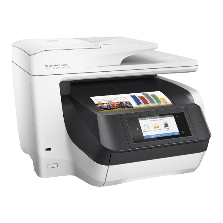 Refurbished HP OfficeJet Pro 8720 A4 All In One Wireless Inkjet Colour Printer 