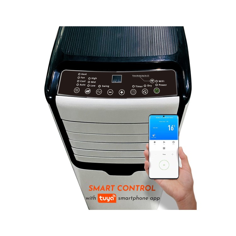 Refurbished Eco 10000 BTU Smart WiFi Portable Air Conditioner with Heat Pump