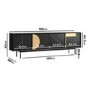 Black TV Unit with Storage - TVs up to 70" - Dahlia