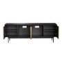 Black TV Unit with Storage - TVs up to 70" - Dahlia