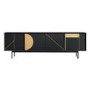 Black TV Unit with Storage - TVs up to 70" - Dahlia