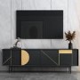 Black TV Unit with Storage - TVs up to 70" - Dahlia