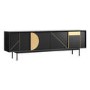 Black TV Unit with Storage - TVs up to 70" - Dahlia