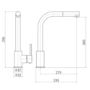 Chrome Single Lever Pull Out Monobloc Kitchen Mixer Tap - Enza Dale