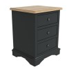 Darley Two Tone Bedside Table in Solid Oak and Anthracite